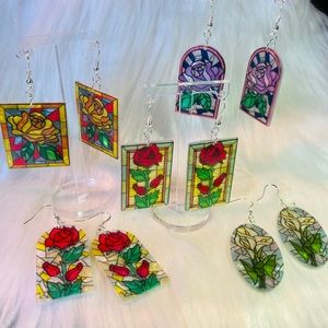 Stain Glass Acrylic Earrings